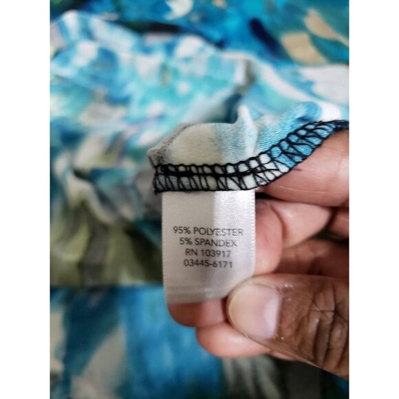 Christopher & Banks watercolor, pull on, midi skirt, size S - Picture 4 of 6